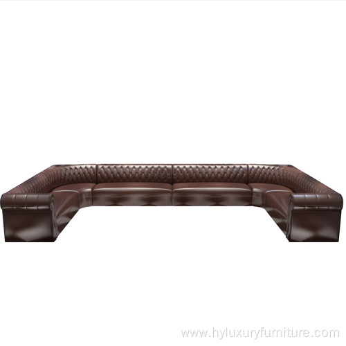 U/L shape modern leather night club bar sofa